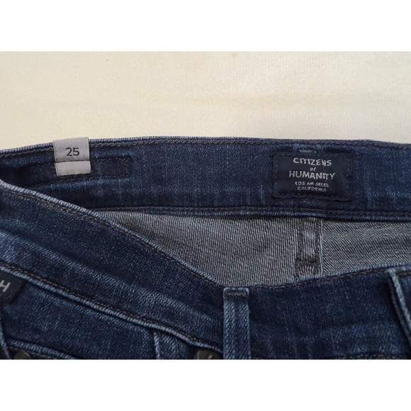 Citizens Of Humanity Jeans Rocket HighRise Skinny Crop Size25 Released Hem Denim - Picture 8 of 12